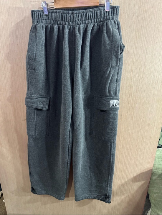 Pro Club Other - Men's Pro Club Heavyweight Charcoal Cargo Sweatpants with Elastic Waist Small